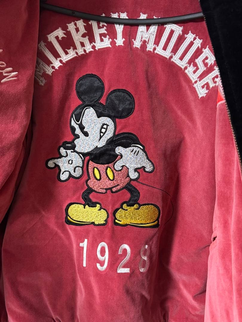 超希少 MickeyMouse 1928 GreatBigHeart 別珍 両面