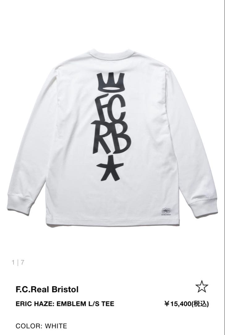 FCRB（ブリストル）× ERIC HAZE EMBLEM L/S TEE M