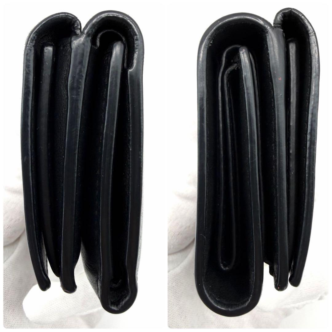 美品　SAINT LAURENT　三つ折り財布　カサンドラ　シルバー金具