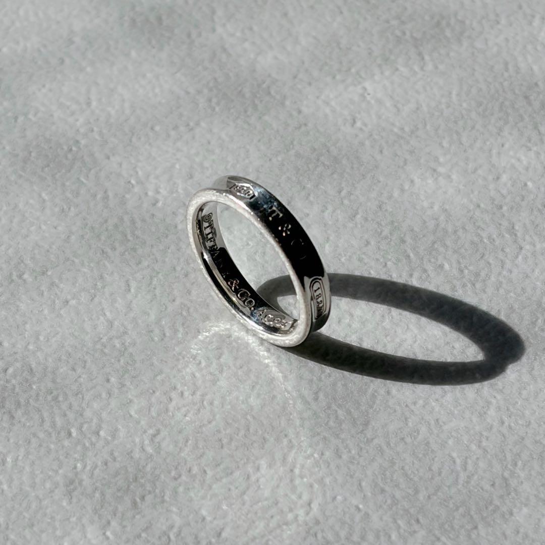 【美品】TIFFANY＆Co ナローリング 1837 11号 Ag925 正規品