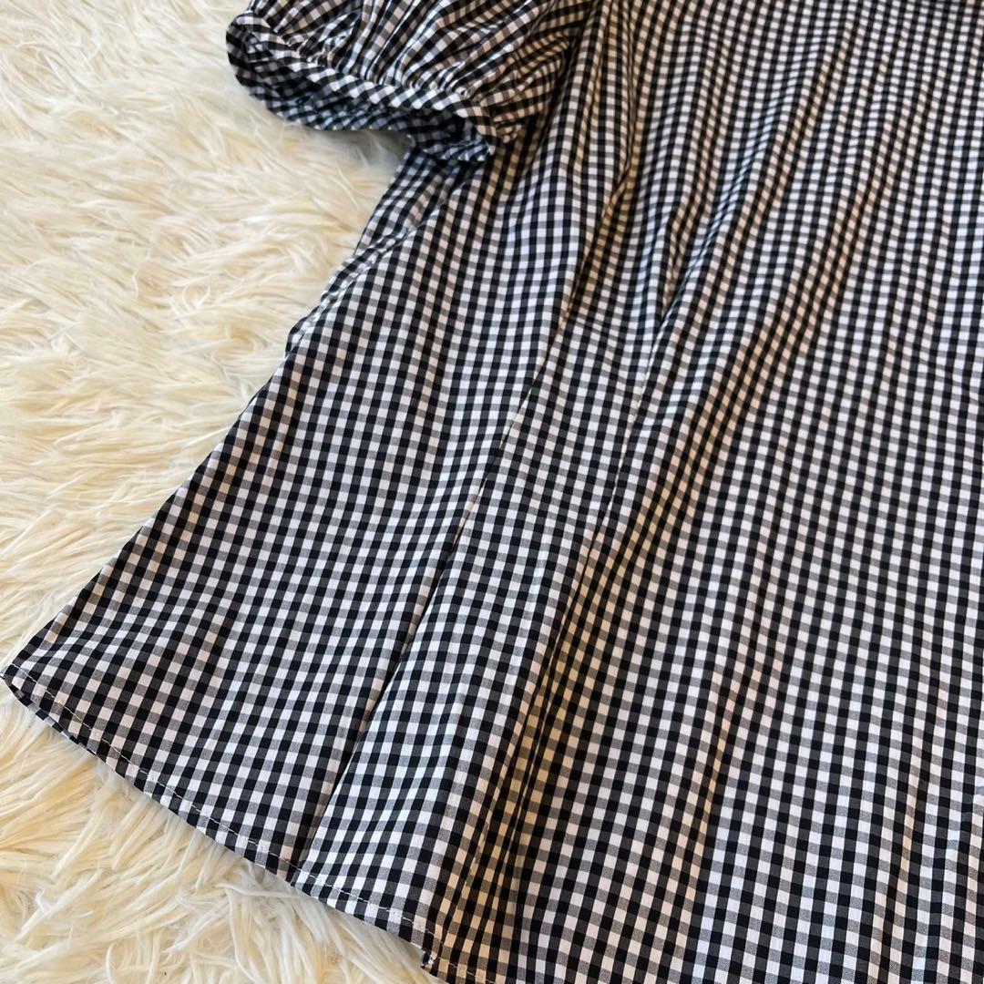 極美品 M'S GRACY 2021年 ギンガムチェック フリル ブラウス 38