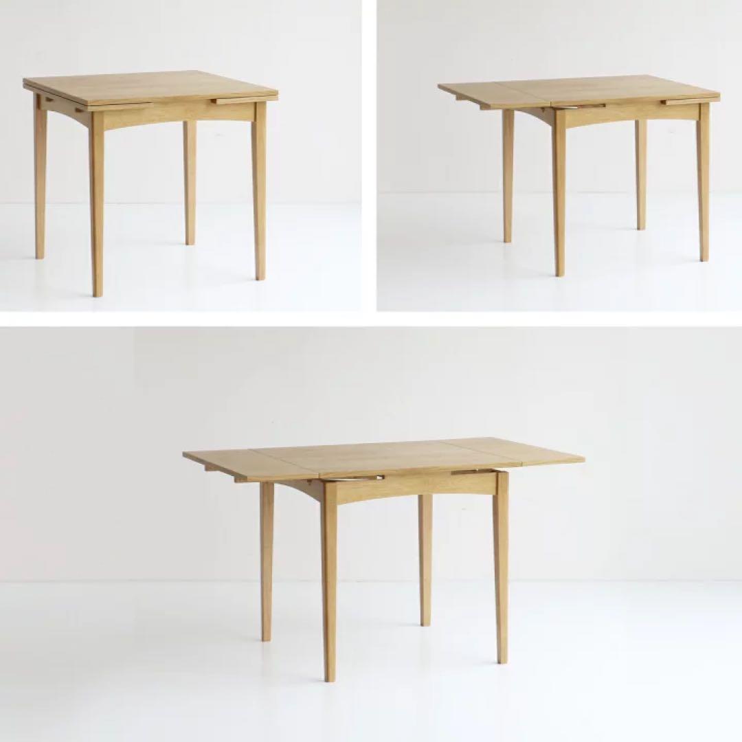 【美品/未使用品】Rasic 木製 延長 ダイニングテーブル 単品