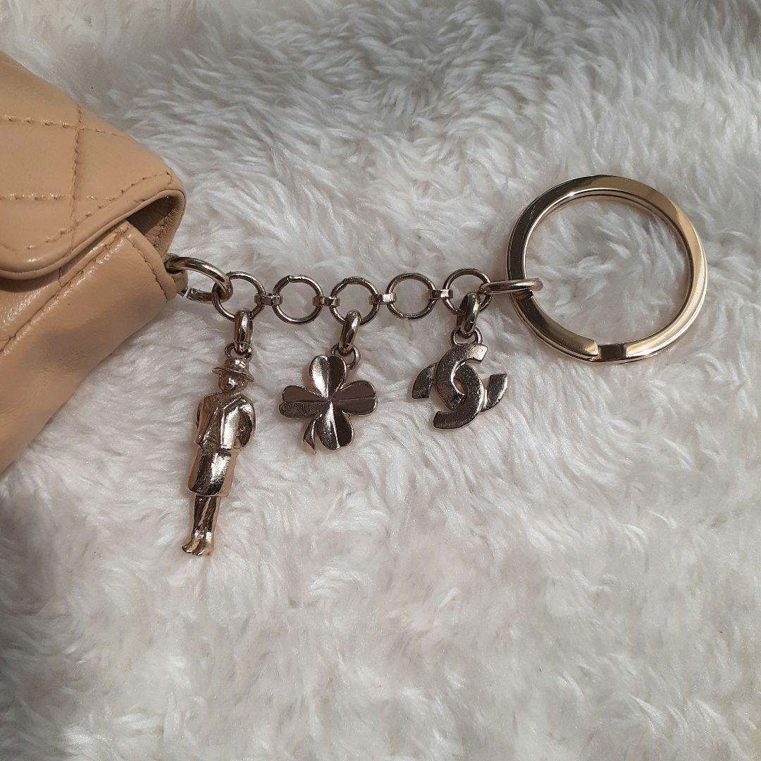 ⭐CHANEL⭐　美品　シャネル　ミニミニマトラッセ　キーリング　ベージュ