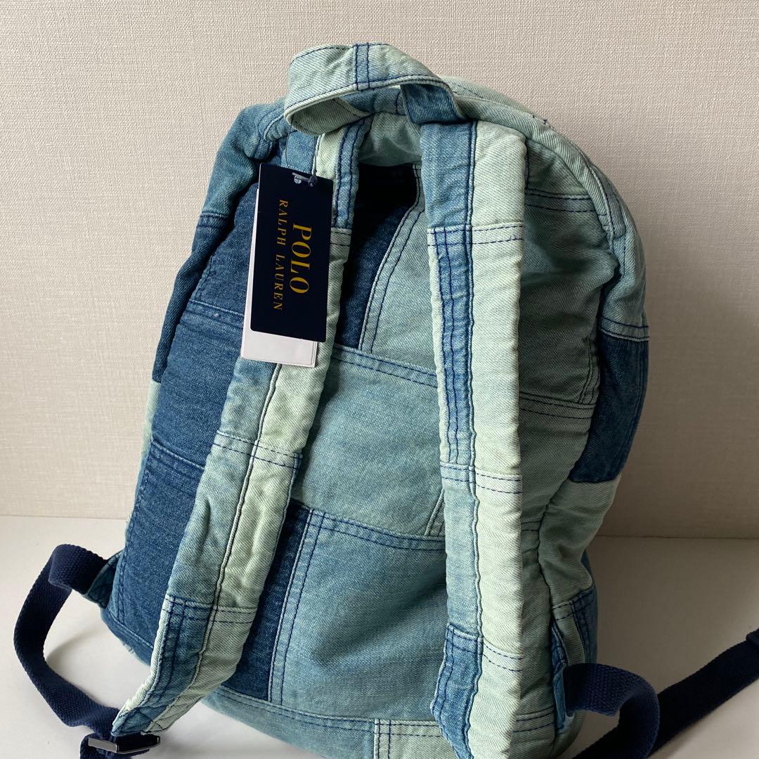 POLOラルフローレン リュック デニム パッチワーク ヴィンテージ加工