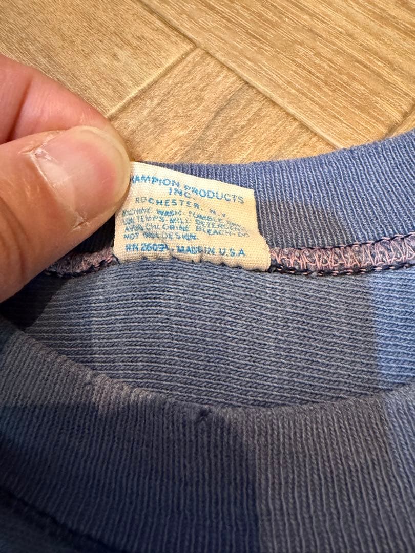70s ビンテージ Champion フットボールTシャツ 7分Tシャツ