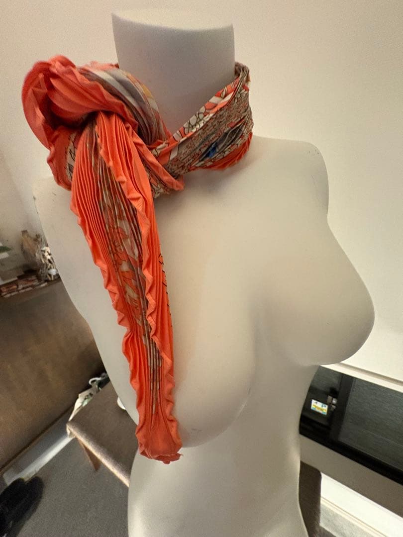 エルメスHermesプリーツスカーフ夏の宝石joyaux de l’eteピンク