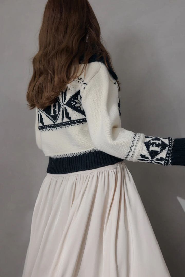 トップス her lip to H Nordic Knit Zip Jacket