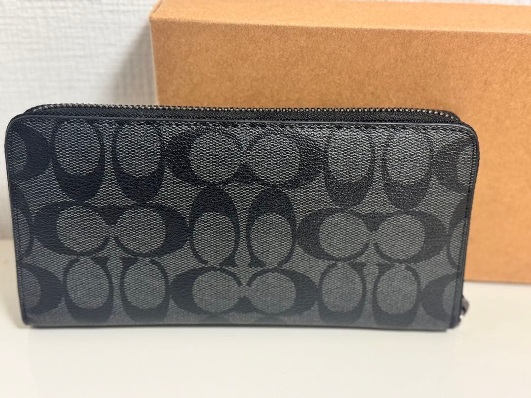 COACH 長財布 新品 ブラックお札入れ 小銭入れ 限定品