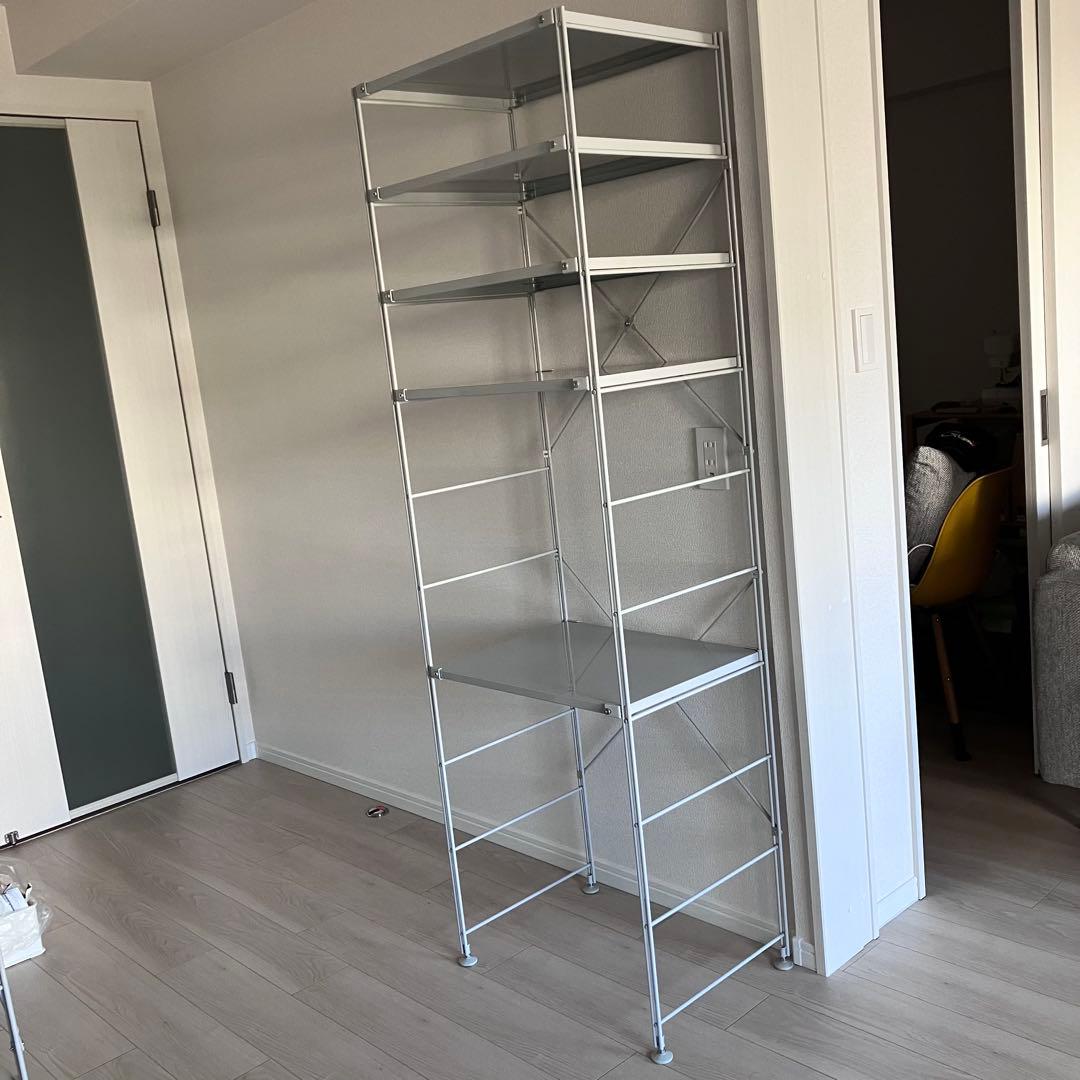 無印良品　スチールユニットシェルフ　グレー　177.5センチタイプ