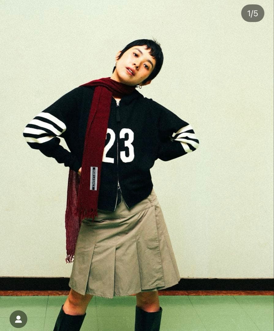 トップス KOWGA FOOT BALL KNIT ZIP HOODIE