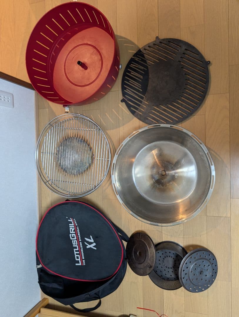 LOTUSGRILL XL スモークレス炭火グリル※鉄板付き