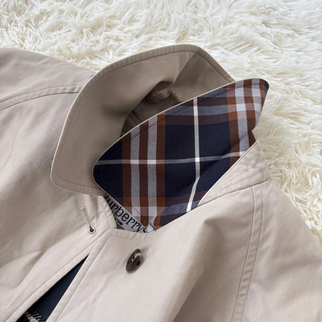 バーバリー ノバチェック ステンカラーコート ライナー7 S〜M相当 アイボリー
