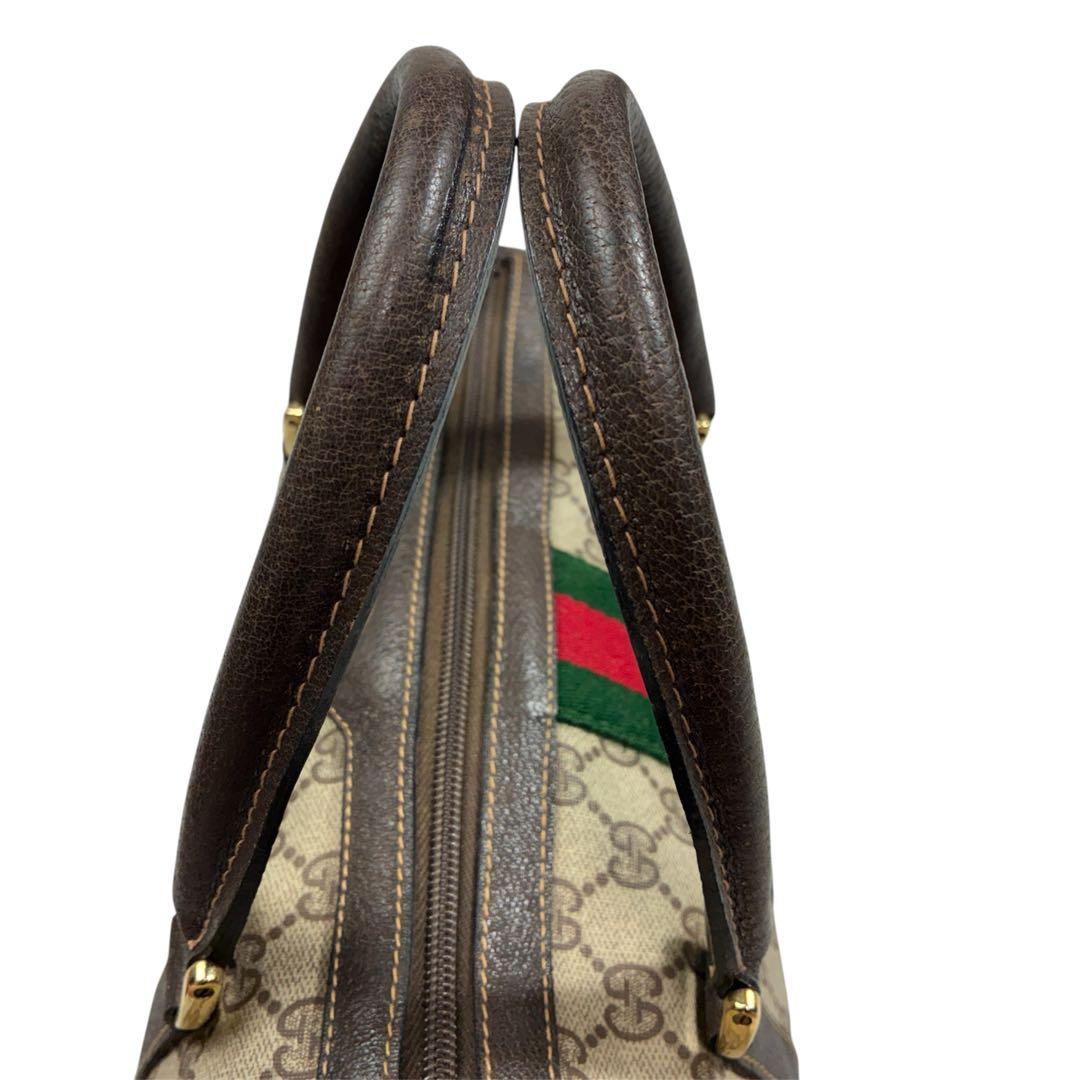 美品✨GUCCI オールドグッチミニボストン シマ シェリーライン