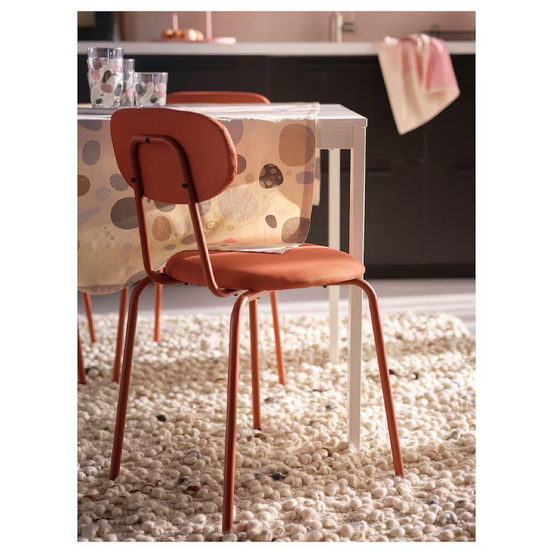 IKEA イケア　オスタノ チェア　レッドブラウン 2脚セット