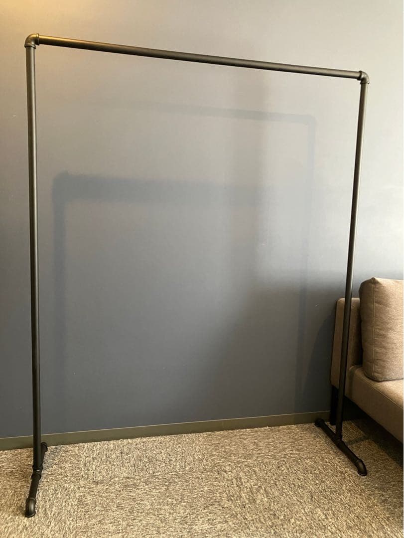 ハンガーラック アイアン 120 ガス管 店舗 什器 収納 シンプル 黒 パイプ