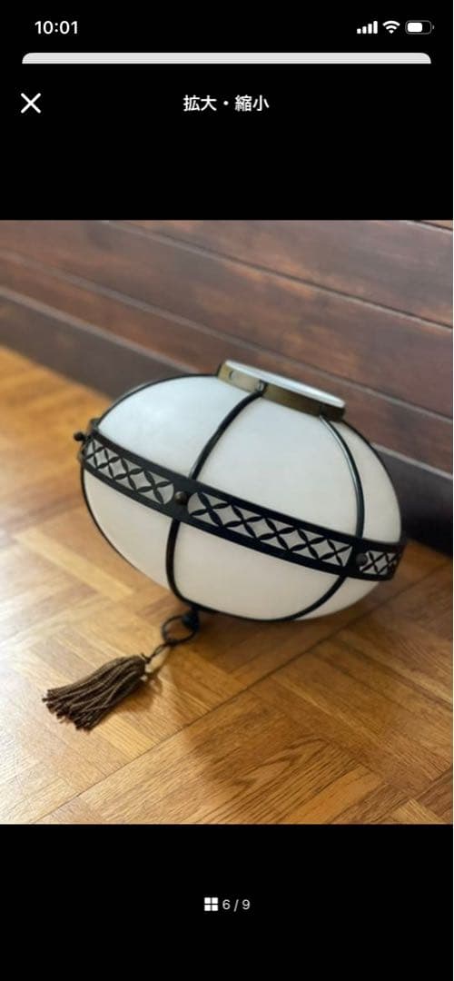 【昭和レトロ　ランプシェード】美品　古道具　ミルクガラス　ぼんぼり　電笠　電傘