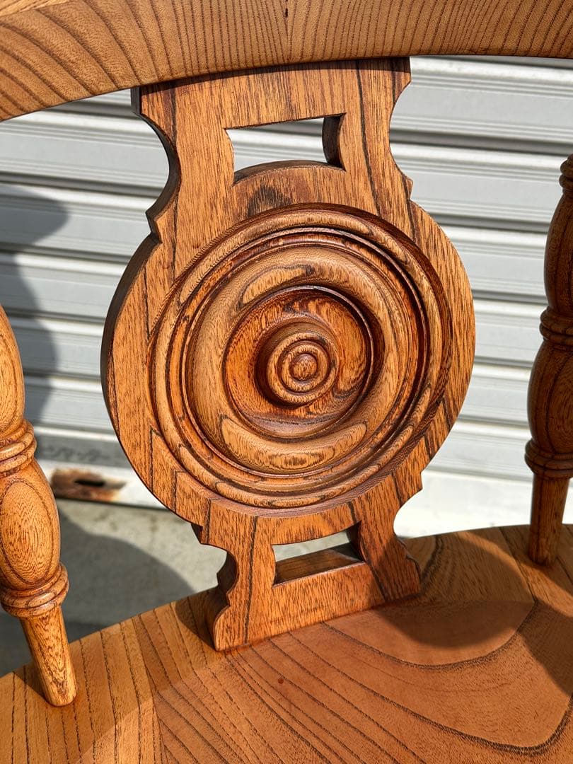 松本民芸家具　大キャプテンチェアー　欅に漆塗り　最上級　ウィンザーチェアー　椅子