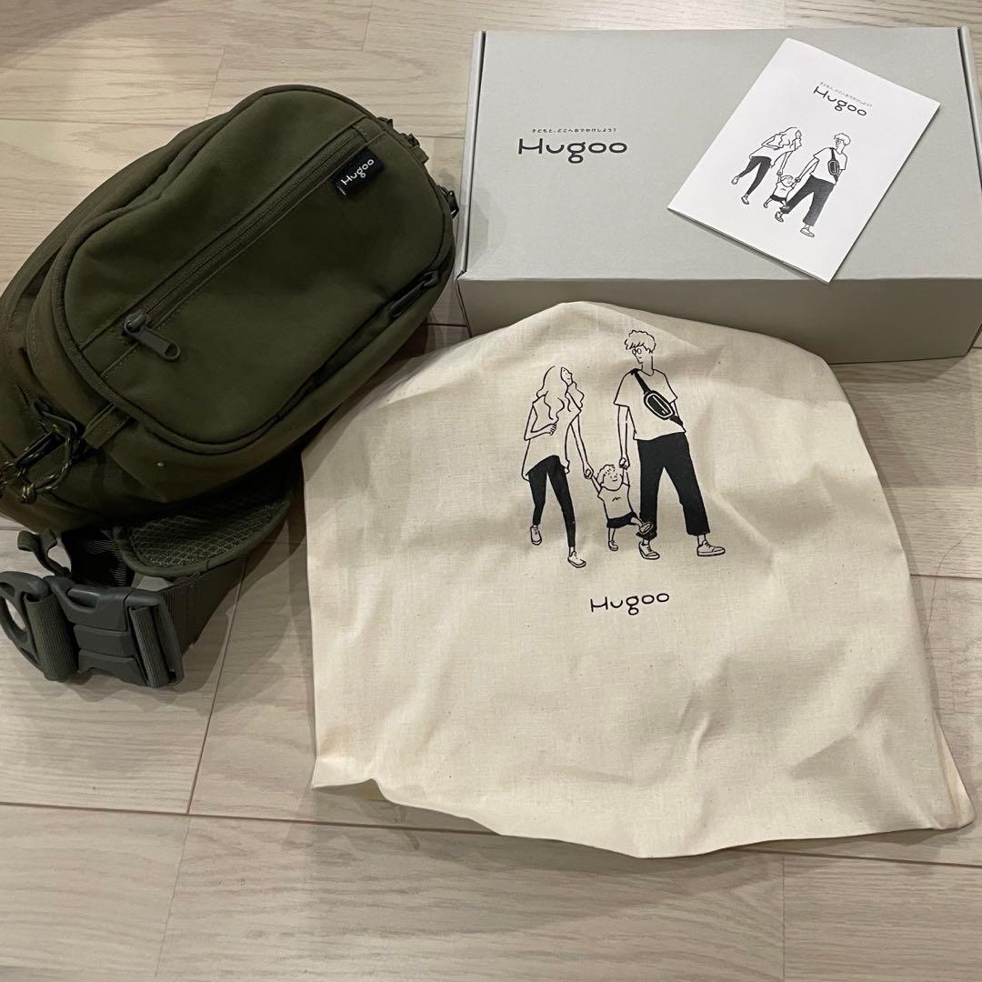 か*ぱ様 Hugoo ヒップシート付きショルダーバッグ　マザーズバッグ　カーキ