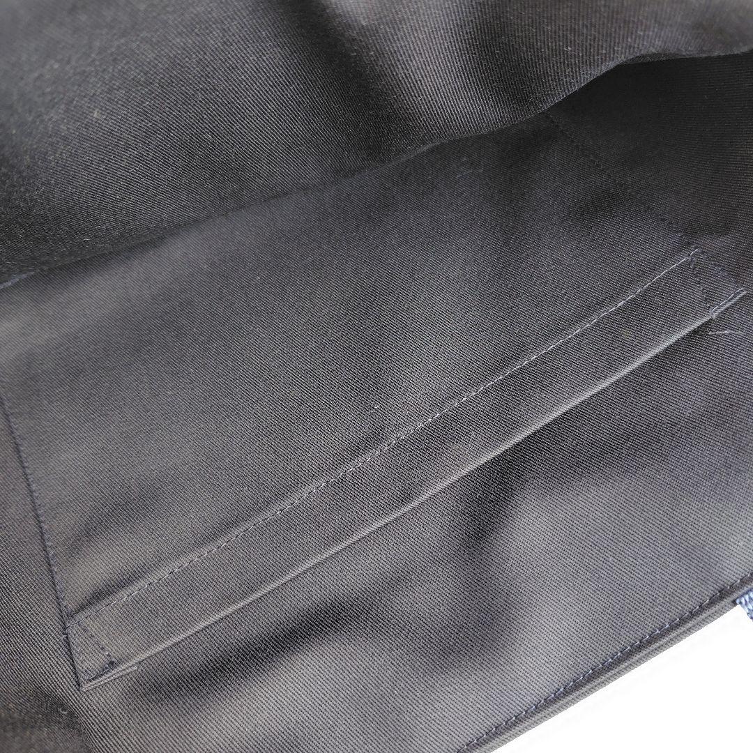 お嬢様用　濃紺×濃紺のレッスンバッグ　スモッキング刺繍