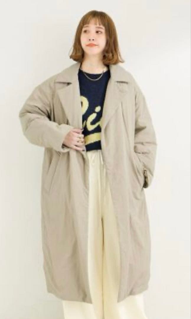 【B.C STOCK】ワッシャーナイロンダウンチェスターコート カーキ M