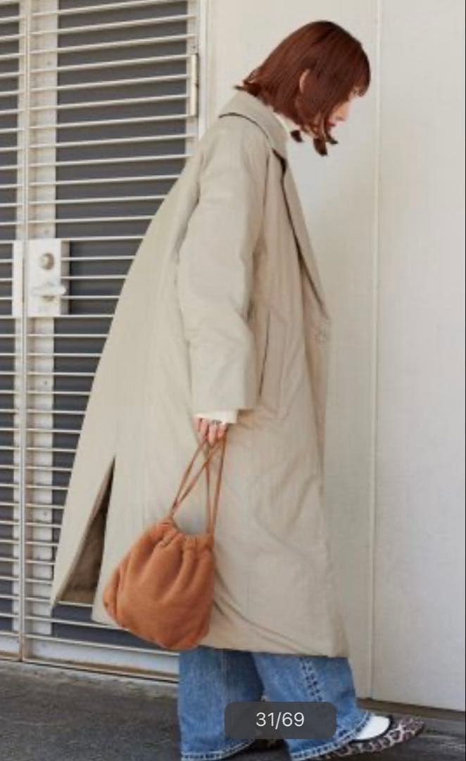 【B.C STOCK】ワッシャーナイロンダウンチェスターコート カーキ M