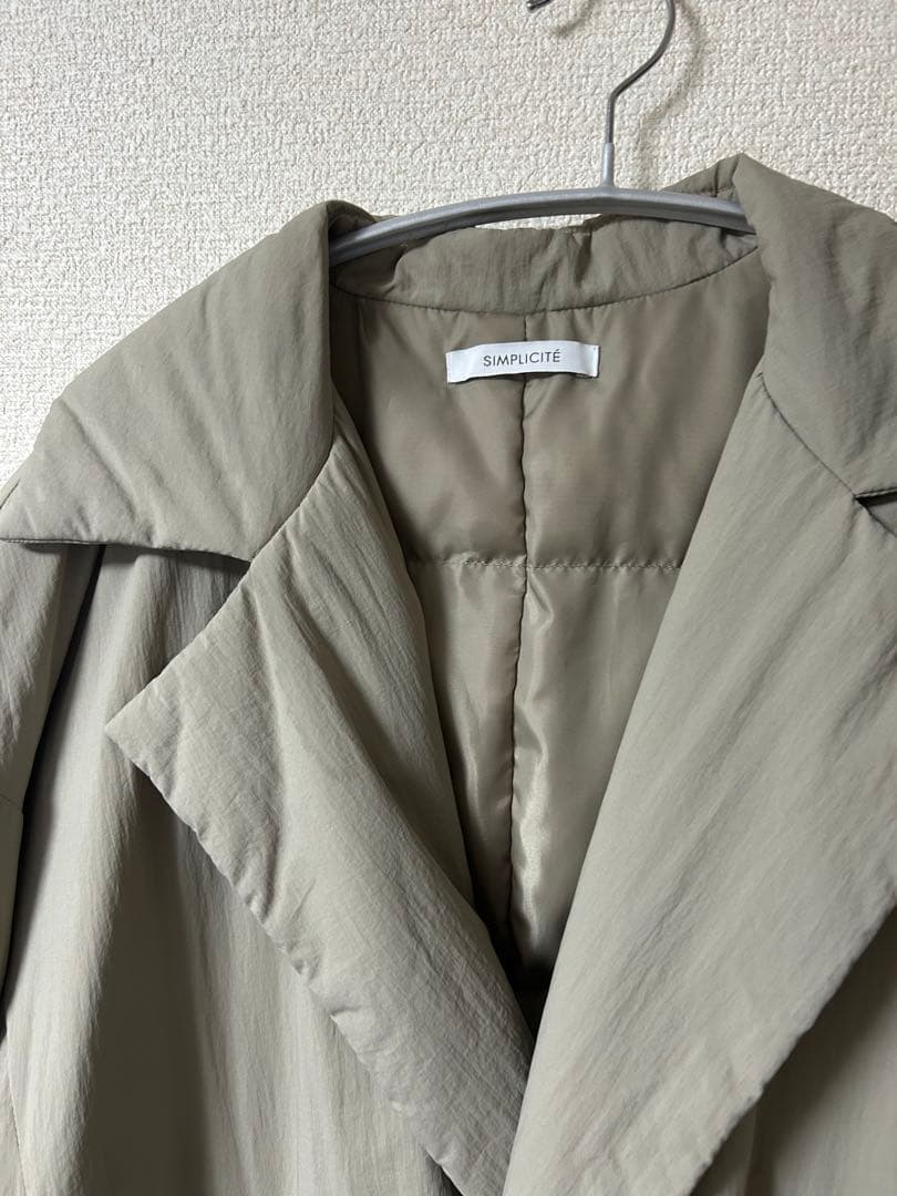 【B.C STOCK】ワッシャーナイロンダウンチェスターコート カーキ M