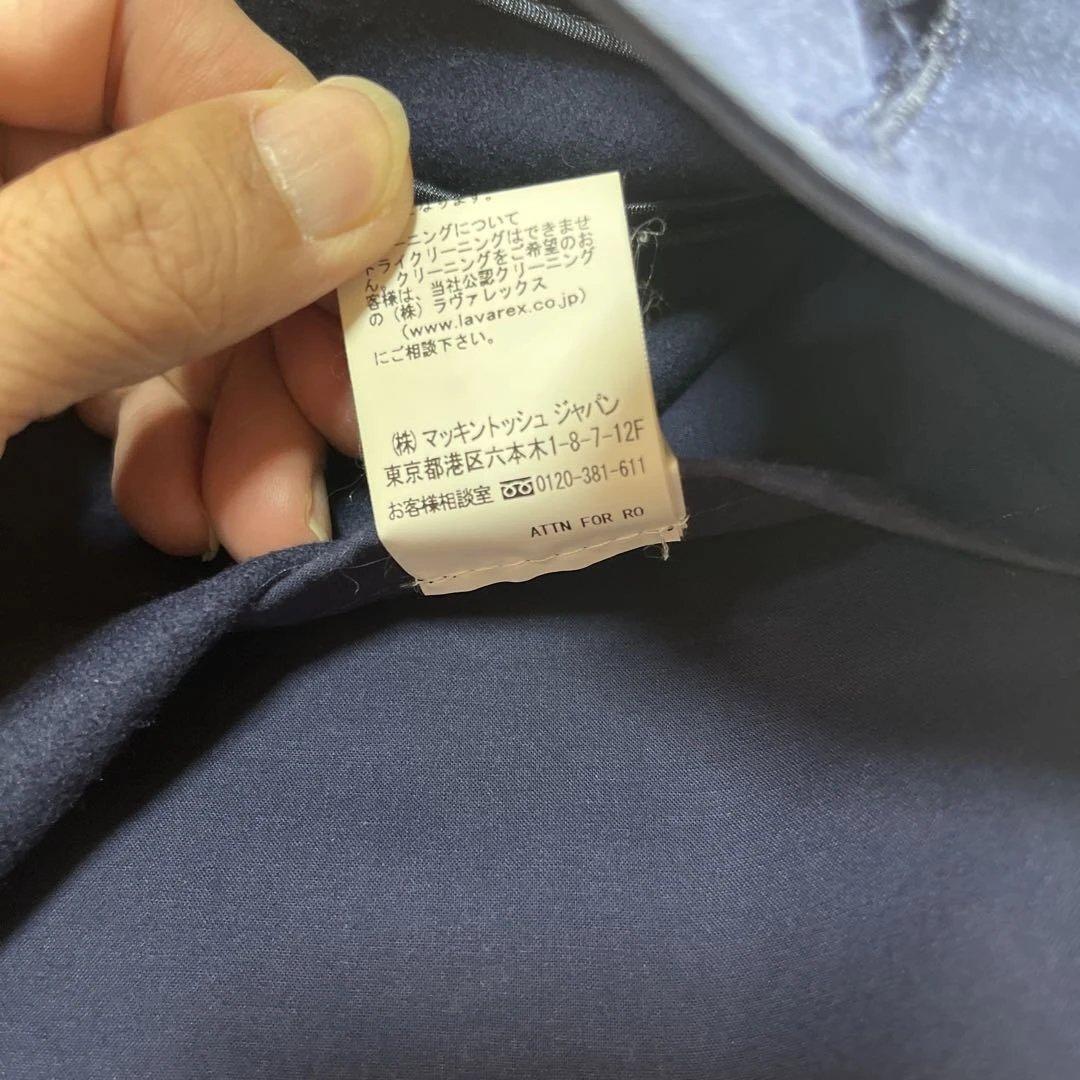 マッキントッシュ　ゴム引きコート　ダンカン　ネイビー　サイズ34