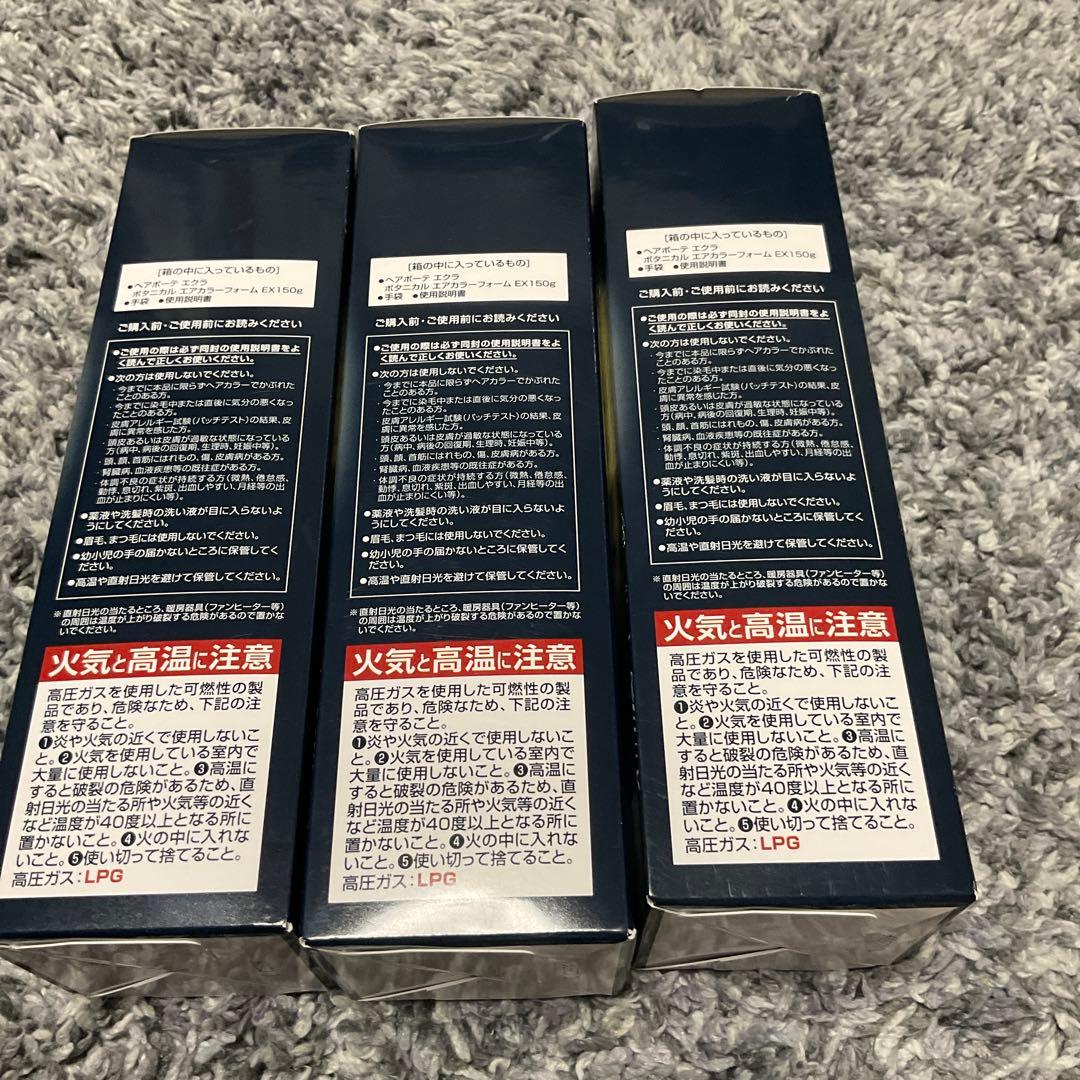 ヘアボーテ エクラ ボタニカルエアカラーフォーム EX 150g3本セット