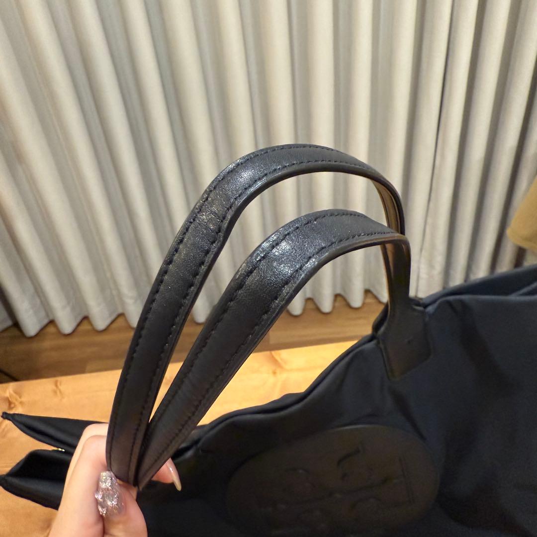 トリーバーチ エラ トートバッグ レザー ナイロン ブラック