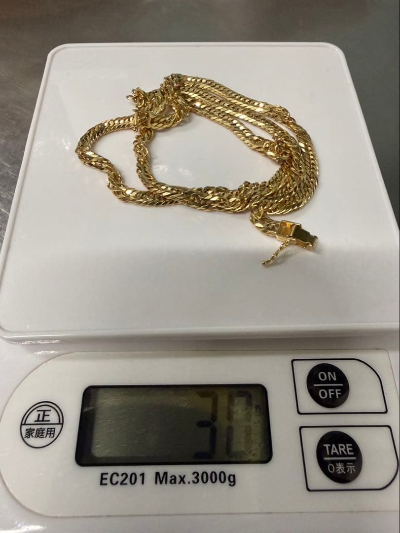 喜平ネックレス18k 30g 12面トリプル
