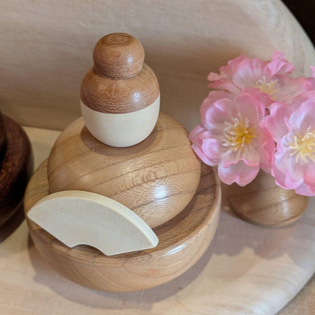 挽物屋のお雛様　衝立付き