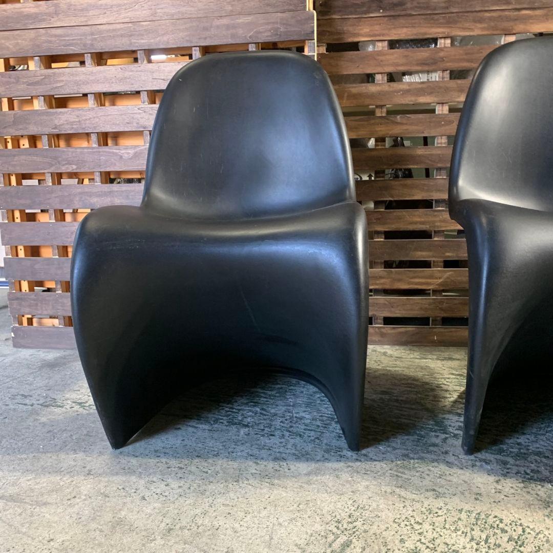 J373 パントンチェア リプロダクト ブラック 2脚セット