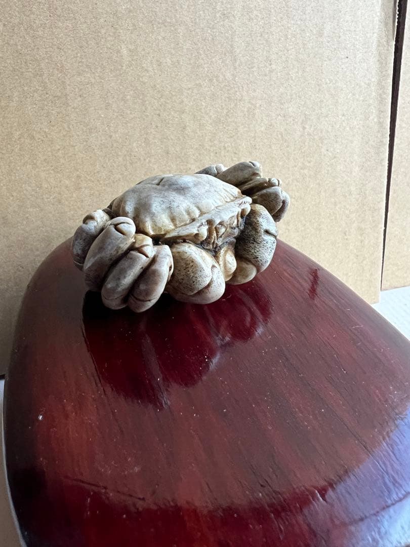 鹿　角　カニ　置物