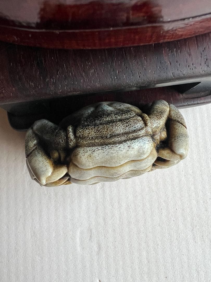 鹿　角　カニ　置物