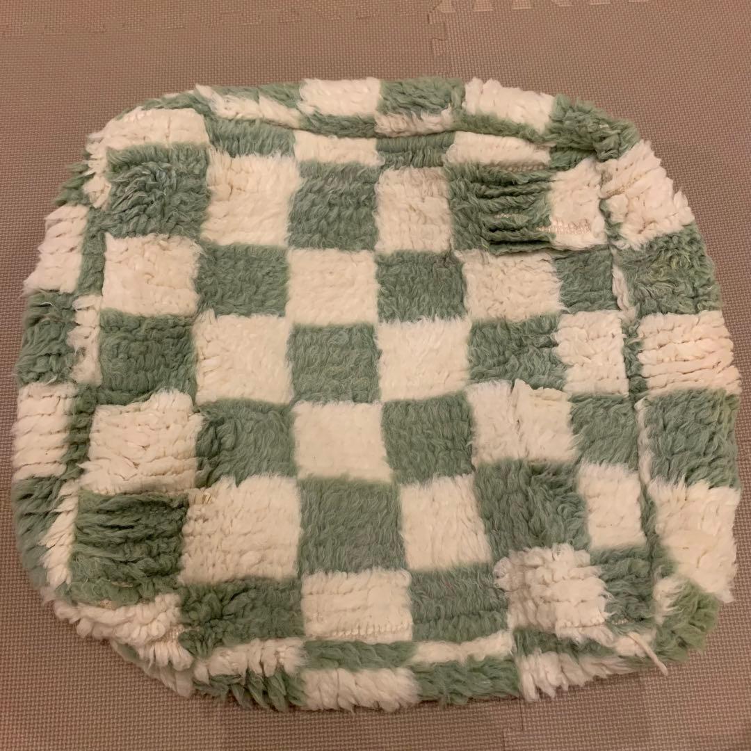 ヴィンテージベニワレンのチェック柄プフ