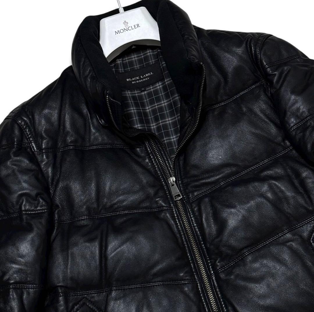 定価30万のレザーダウンジャケット　羊革BURBERRY BLACK LABEL