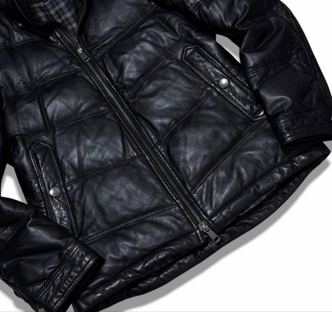 定価30万のレザーダウンジャケット　羊革BURBERRY BLACK LABEL