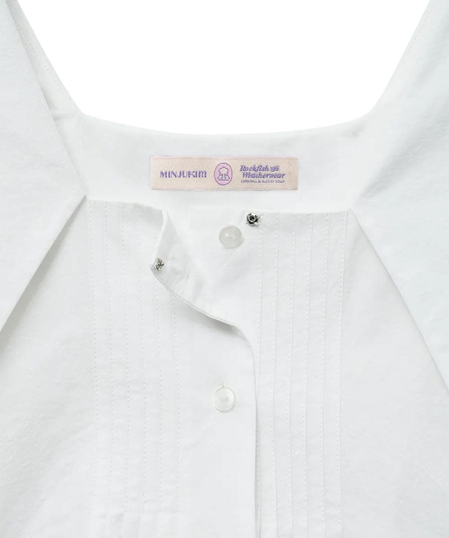 【入手困難】MINJUKIM SQUARE NECK PINTUCK SHIRT