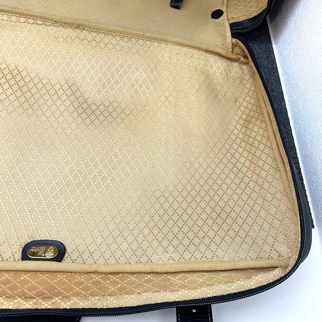 極美品✨グッチ 幅51cm レザー ボストンバッグ シェリーライン GG 黒