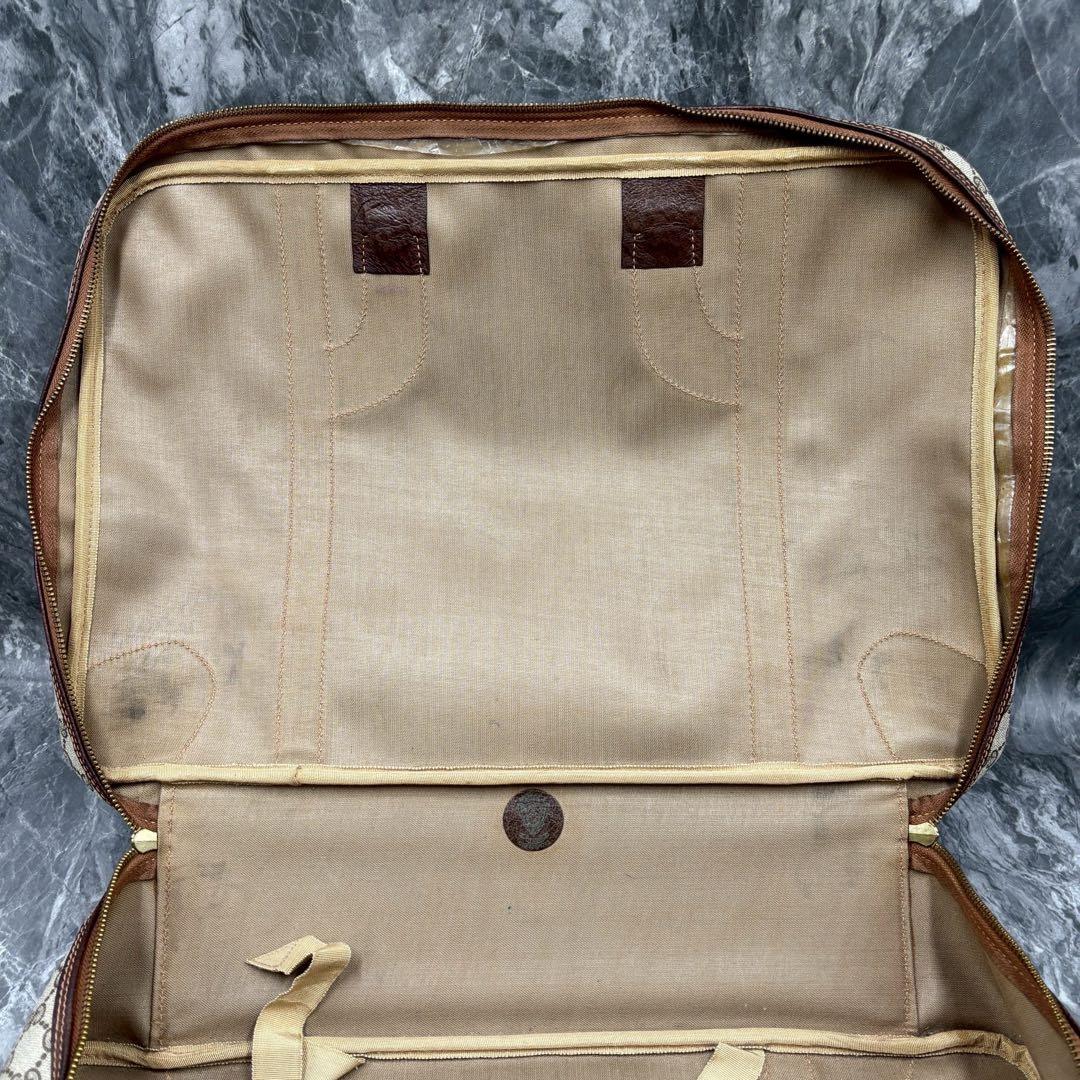 ✨美品✨GUCCI GG ボストンバッグ レザー ハンド ベージュ ブラウン