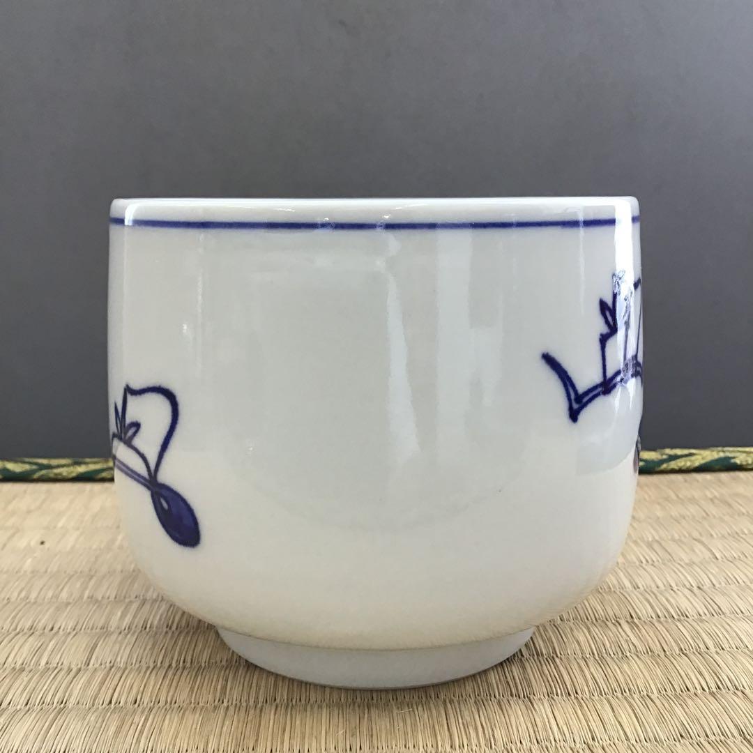 茶道具　火入　染付冠手　昧渓窯永寿作　松尾流妙玄斎書付　共箱　紙箱　N233HI