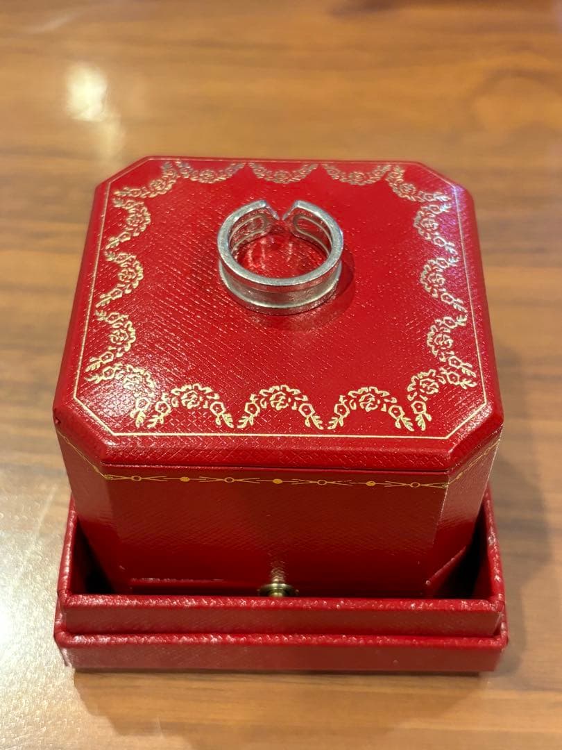 【最終値下げ】Cartier C2リング　ダイヤ入り サイズ50(9-10号)