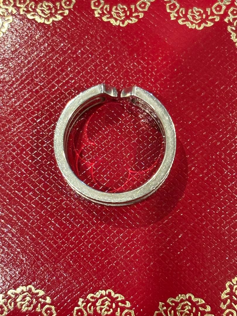 【最終値下げ】Cartier C2リング　ダイヤ入り サイズ50(9-10号)
