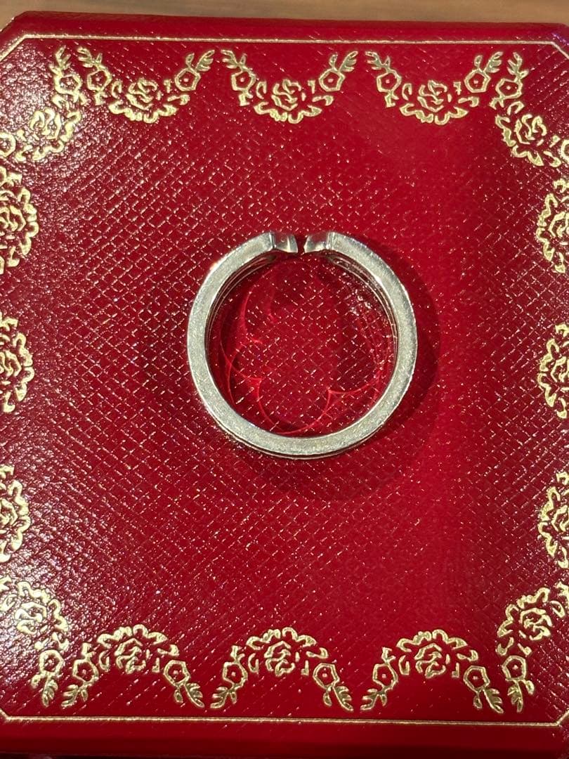 【最終値下げ】Cartier C2リング　ダイヤ入り サイズ50(9-10号)