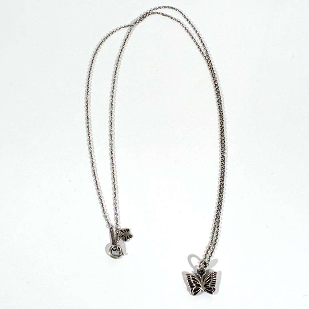 美品★ Needles ネックレス ペンダント シルバー 蝶 パピヨン 箱付