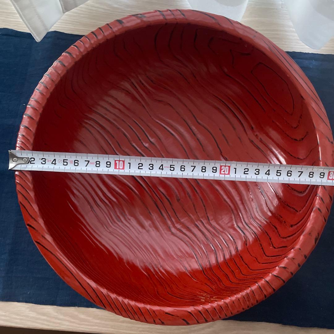 山中木製漆器　根来塗　杉　大鉢