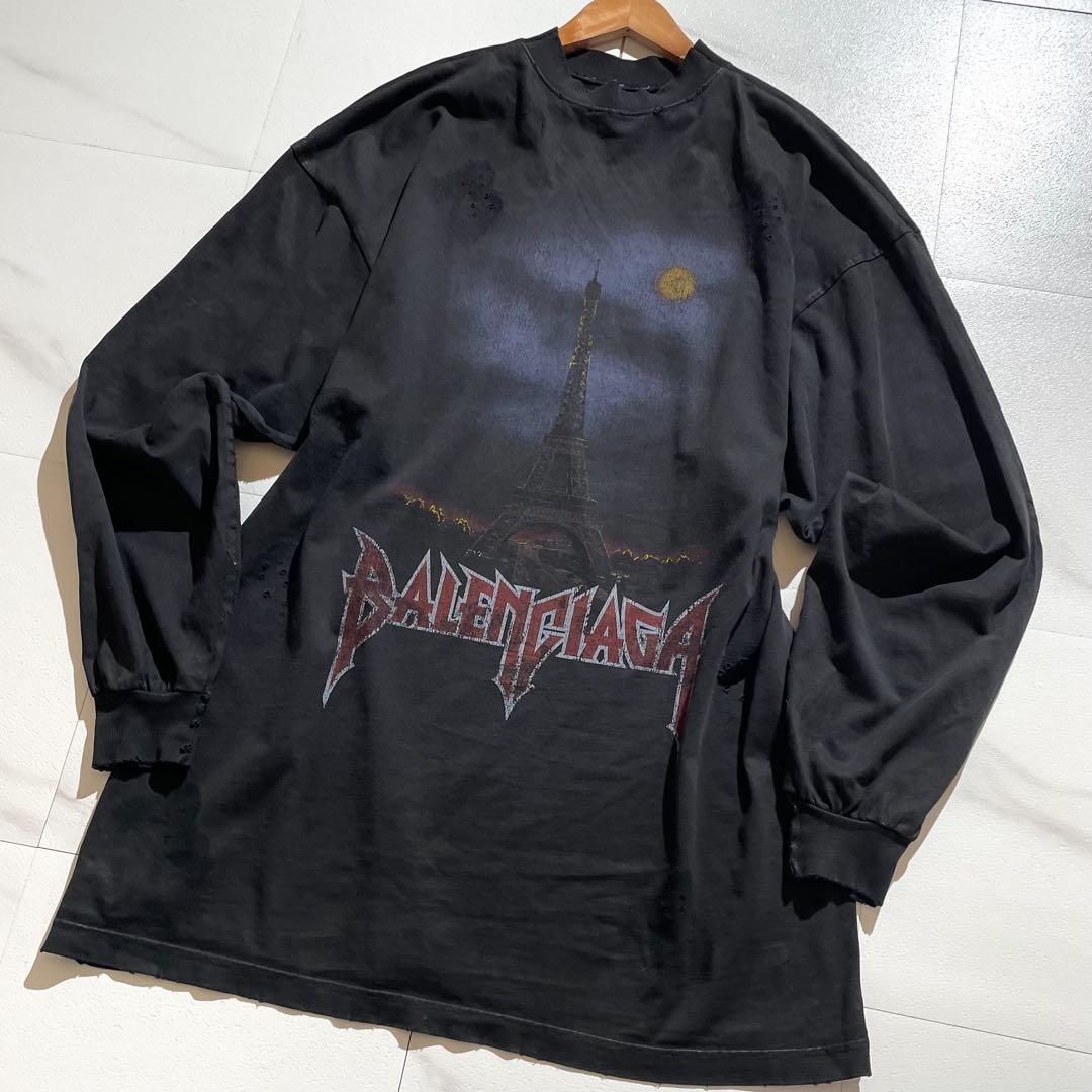 BALENCIAGA パリムーン ロンT オーバーサイズ Tシャツ サイズL