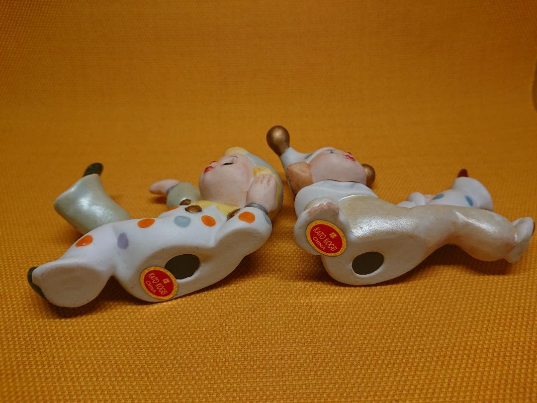 【美品】人形　ピエロ　陶器　置物　インテリア　工芸品　美術品　A1391