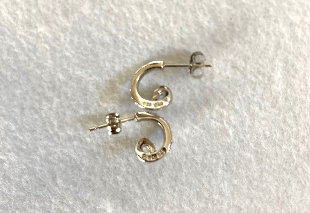 ete シルバー　k18 ピアス
