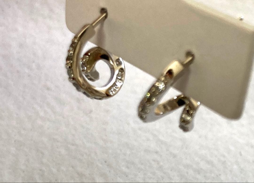 ete シルバー　k18 ピアス
